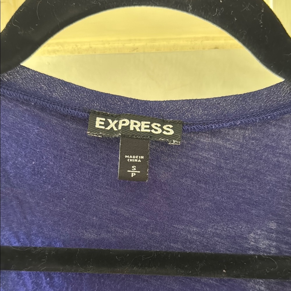 Express Fitted Purple Sequin Tank Top - Picture 2 of 5